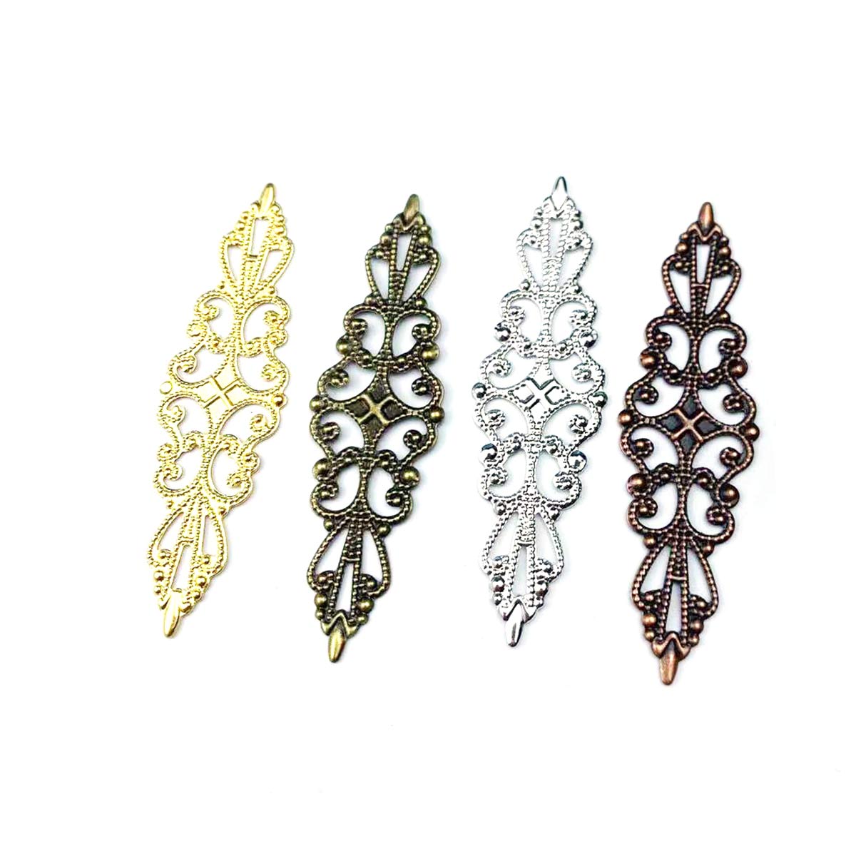 Craft Embellishment - 200 шт. полые ромбовидные подвески, филиграньные