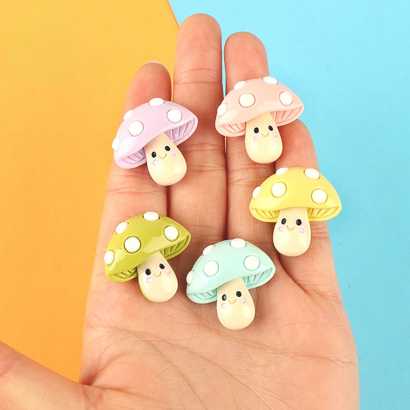 Christmas Craft Embellishment - 10 шт. мультяшных миниатюрных фигурок грибов