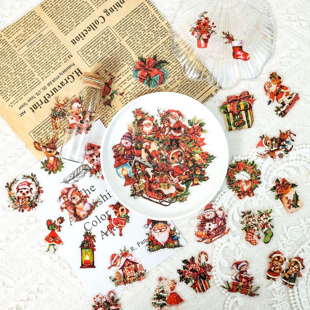 50 шт. подарочных наклеек с из – обзор и цена Christmas Craft Embellishment
