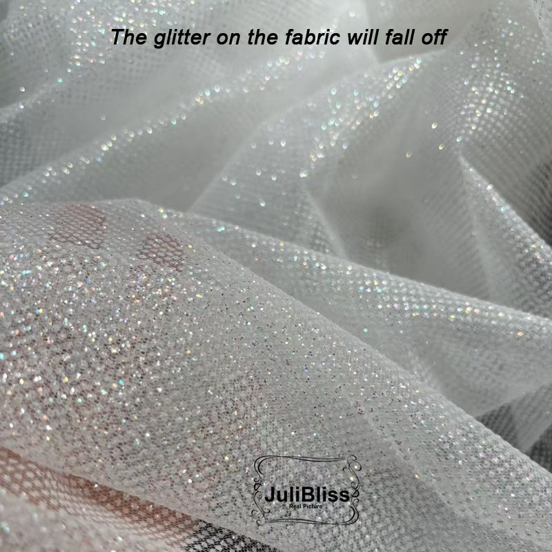 Мерцающая белая блестящая тюле – обзор и цена Sequin Fabric Panel
