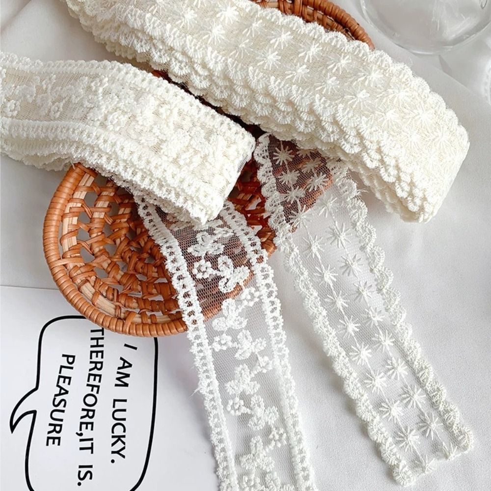 5 ярдов чистой хлопковой тесьм – обзор и цена Lace Ribbon Trim