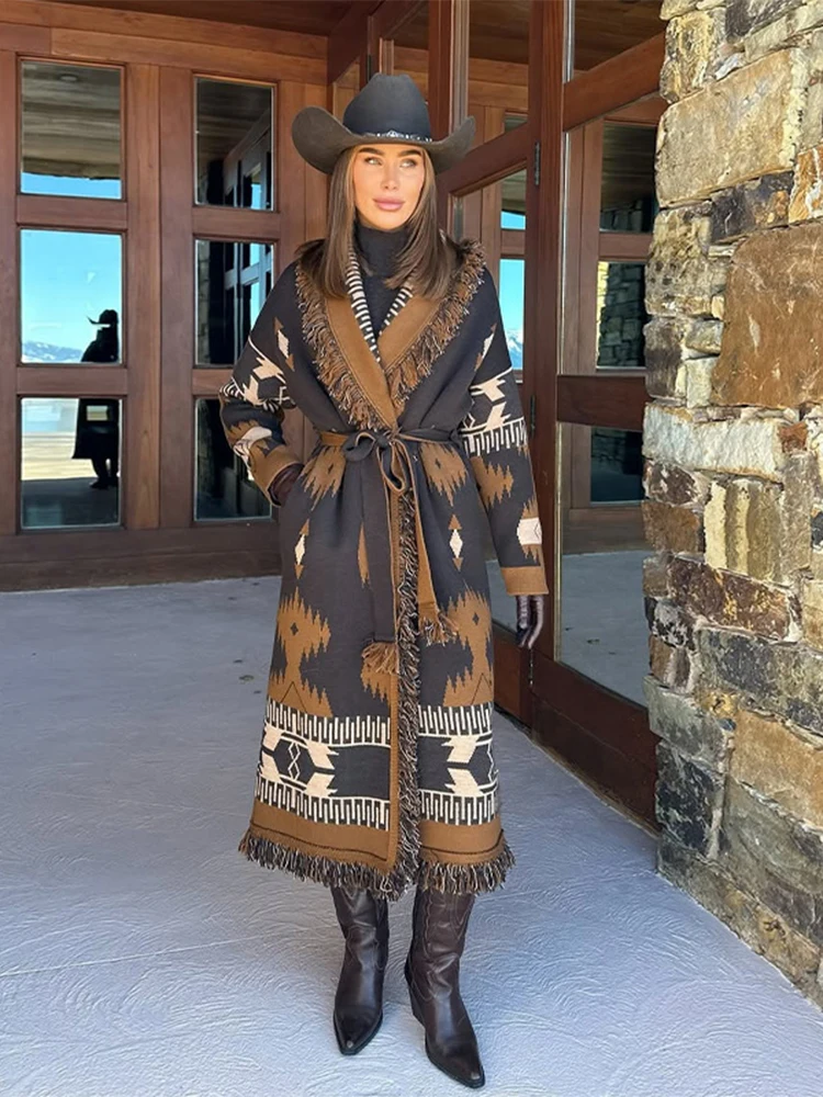 Женский длинный кардиган с при – обзор и цена Tassel Fringe Trim