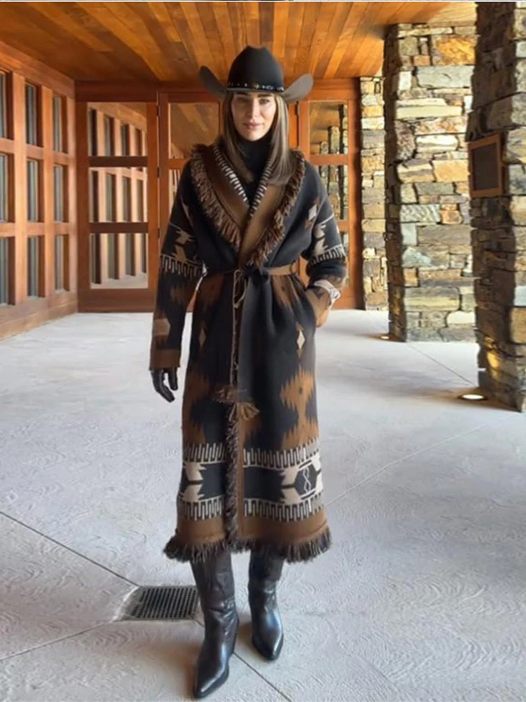 Женский длинный кардиган с при – обзор и цена Tassel Fringe Trim